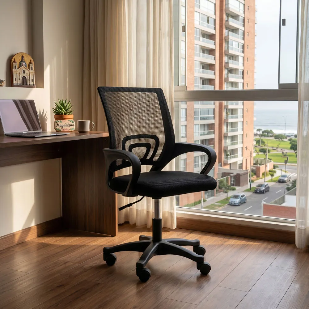 Silla de Oficina Giratoria Tauro Negro ORANGE - Imagen 4