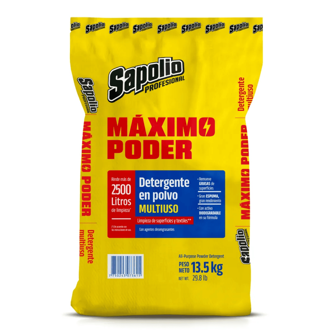 Detergente en Polvo 13.5 KG. SAPOLIO